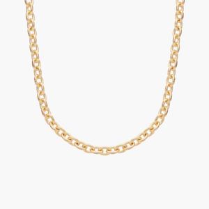 18-дюймовая круглая цепочка с открытыми звеньями из 14-каратного желтого золота (3,2 мм) Blue Nile