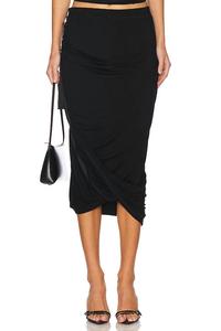 Ветрозащитная юбка в черном цвете Helmut Lang