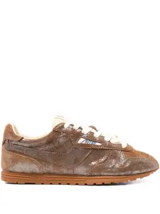 Кроссовки из металлизированной замши AUTRY, коричневый