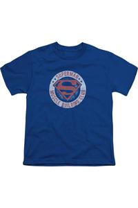 Футболка с коротким рукавом Superman Muscle Club для детей Gildan, синий