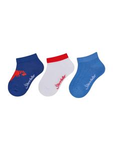 Sterntaler Носки для кроссовок, 3 штуки, с рисунком на тему борьбы с раком, голубоватого цвета