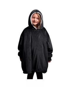 Молодежное носимое флисовое одеяло из шерпа Bare Home, черный