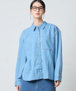 Джинсовая рубашка-бойфренд L.L.Bean, американский размер, для невысоких женщин.