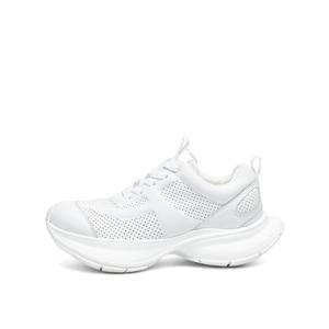 Дышащие утолщенные кроссовки на платформе для увеличения роста Low Top Rosa Bianca, Greige (Sheepskin Insole)