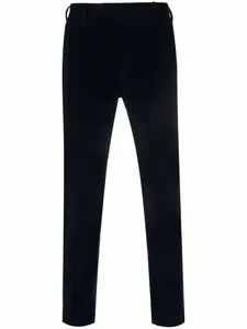 Бархатные брюки кроя слим PT Torino, синий