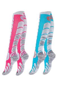 Носки Stark Soul PAAR SKISTRÜMPFE SKISOCKEN MIT SPEZIALPOLST, Türkis Pink/Mottled Turquoise