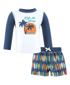 Детский комплект для плавания Hudson, модель Ice Cream Truck, для мальчиков 9-12 месяцев Hudson Baby, синий