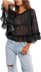Топ Free People Carly Cape Top, цвет Bitumen
