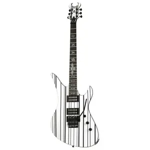 Schecter Synyster Standard - блестящий белый с черными полосками [MII]