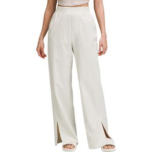 Растягивающиеся тканевые широкие брюки с высокой посадкой Asia Fit вязаные спортивные штаны женские Lululemon, Ecru/Bone