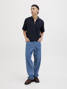 Поло Jack & Jones JJEAUSTIN ZIP SS NOOS, Navy Blazer/Dark Blue