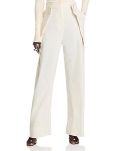 Широкие брюки со складками rokh, слоновая кость/кремовый