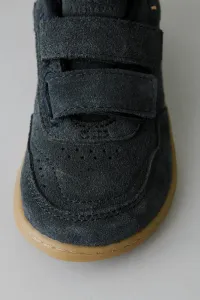 Кроссовки босиком с кожаным ремешком Zara, темно-синий