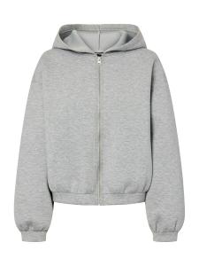 Толстовка с капюшоном на молнии PIECES BUCUBA, светло-серый