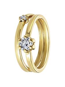 Круглое кольцо из золота 585 пробы Lucardi