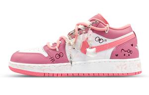 Воздух 1 Противоскользящие Амортизирующие Износостойкие Низкие Детские Баскетбольные Кроссовки Розовые Подростковые Jordan