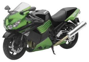 Модель мотоцикла Kawasaki ZX-14 2011 года в масштабе 1:12 New Ray Toys, зеленый