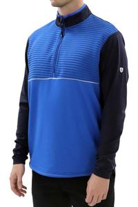 Толстовка на молнии до половины Ribbed Yoke Golf Top Layer Island Green, темно-синий