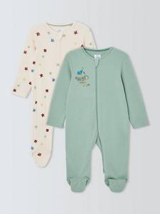Детские комбинезоны с фигурками John Lewis, Pack of 2, Blue Multi
