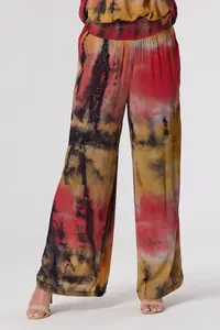 Брюки с прозрачной талией Saloos, красный