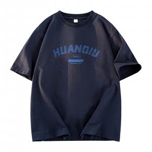 Футболка Unisex Crew Neck Moderate Heavyweight HUANQIU, темно-синий