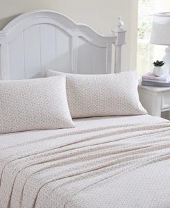 Комплект постельного белья из хлопковой фланели, 4 предмета, размер Queen Laura Ashley, цвет evie