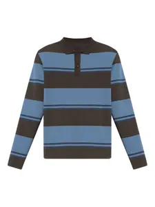 Полосатая рубашка-поло с длинными рукавами SAMSOE SAMSOE, синий