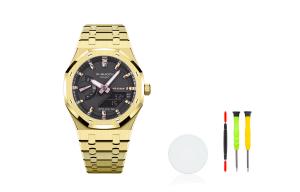 CASIO Часы Unisex 42.7mm Black Watch, Gold