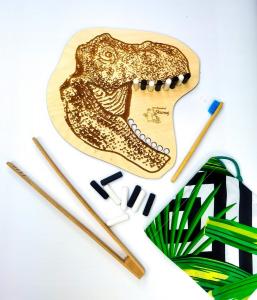 Стоматолог-динозавр, зубы динозавра, последовательности, булавки, щипцы, моторика Inna marka