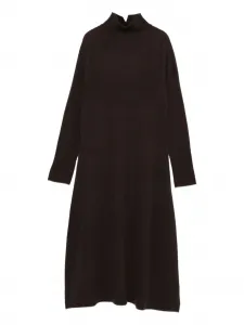 Вязаное платье с высоким воротом Antonelli, коричневый