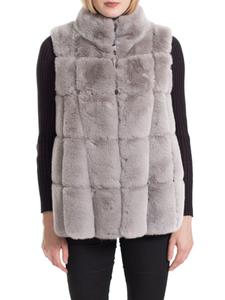 Большой жилет из искусственного меха BELLE FARE, серый