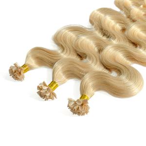 Накладные волосы bonding extensions premium echthaar #9/31 lichtblond gold-asch 0,8g Hair2Heart, 60cm, количество 25 шт.