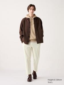 Элегантные брюки до щиколоток вельвет Uniqlo, цвет 01 белый