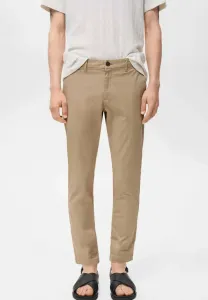 Укороченные зауженные брюки-чинос prato Mango, Beige