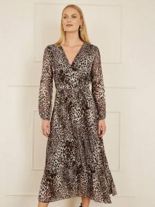 Платье миди с леопардовым принтом Yumi, цвет Leopard