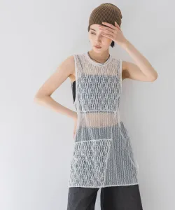 Кружевная туника без рукавов Jeanasis, цвет White(05)