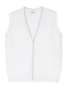Il Gufo трикотажный жилет на пуговицах, белый