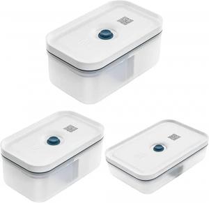 Набор вакуумных ланч-боксов/контейнеров для хранения в холодильнике Zwilling Fresh & Save, 3 предмета, пластик, полупрозрачный, La Mer