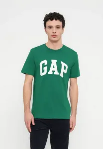 Повседневная мягкая базовая футболка с логотипом Gap, Holiday Green