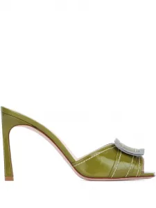 Сандалии Trompette 85 мм Roger Vivier, зеленый