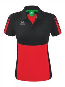 Erima Женская рубашка-поло Six Wings, красно-черная