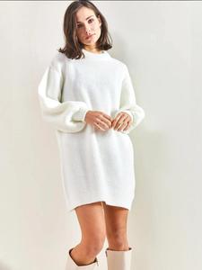 Bianco Lucci Вязаное платье в белом цвете