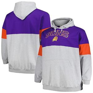 Толстовка с капюшоном Men's Fanatics Big & Tall Phoenix Suns фиолетовая/оранжевая Unbranded