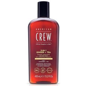 American Crew 3-в-1 имбирь + чай Шампунь, кондиционер и гель для душа, 15,2 жидких унции