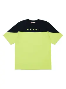 Футболка с логотипом Marni Kids, зеленый