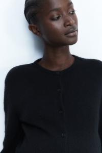 Кардиган «Мама» из тонкой вязки H&M, черный