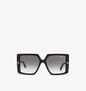 Солнцезащитные очки FT0790 Quinn в квадратной оправе из ацетата Tom Ford, черный