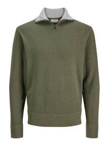 JJ Rebel Свитер 'JREBBEATON' в темно-зеленом цвете