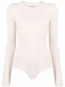 Боди с круглым вырезом MAISON MARGIELA, нейтральный