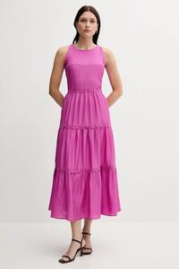 Платье с добавлением льна Pedro Del Hierro, розовый